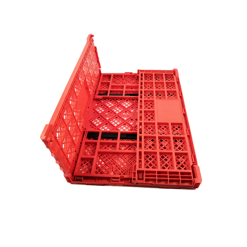

Fruit vegetable storage crate plastic folding basket, Blue, pink, red or customized colors
