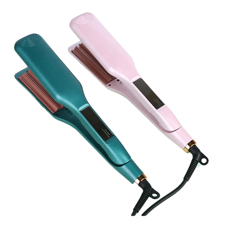 

Hottest Three Waves Waver Styling Tool Ceramic Coating Iron Ionic Hair Crimping Electric Hair Crimp Curler, Green/grey/pink/white