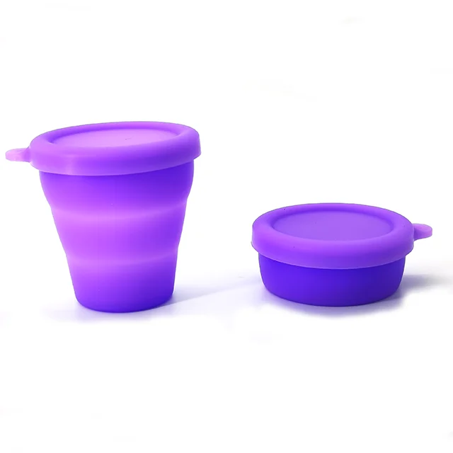 

Factory Wholesale Tourism Camping Picnic Outdoor Easy Carrying Silicone Collapsible Coffee Cup, Cyan, black, blue, purple, many colors