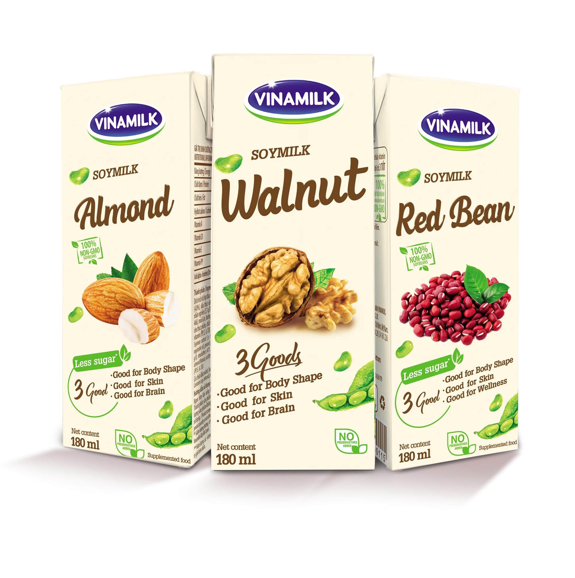 
Soy Milk - Vinamilk - Red Bean Flavor - Box 180ml 