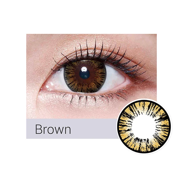 5mm big size 2tone brown gray color contact lens | factory