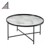 MDF Top Veneer In Concrete Round Side Coffee Table