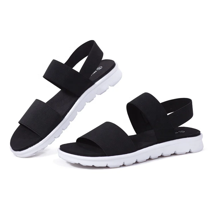 

comfort Women's Flat sandals Comfort Slip-on Elastic ankle strap Slingback Light Weight Casual Walking Sandals, As photos,or as your request