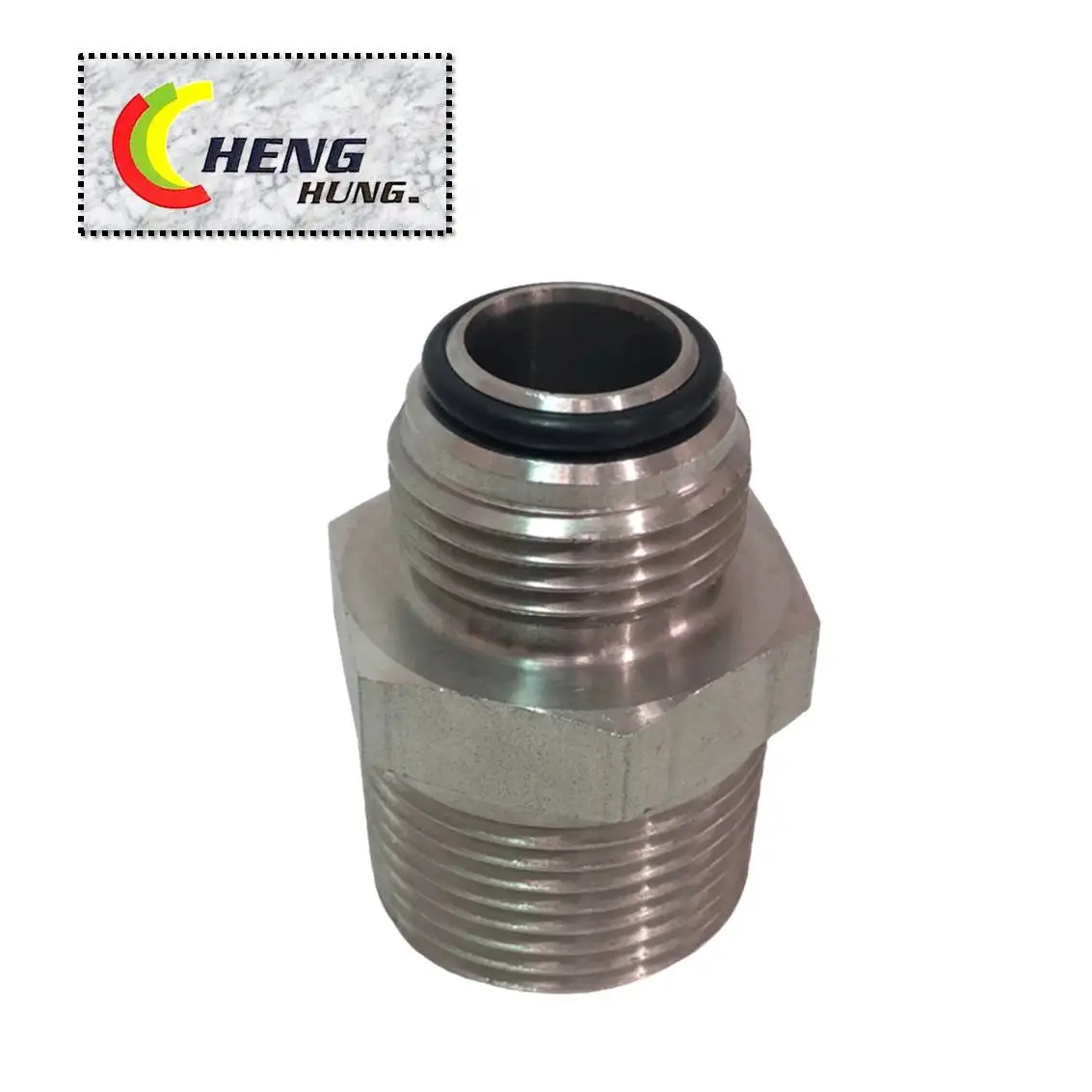 Straight Stainless nipple pipe Steel hex fitting