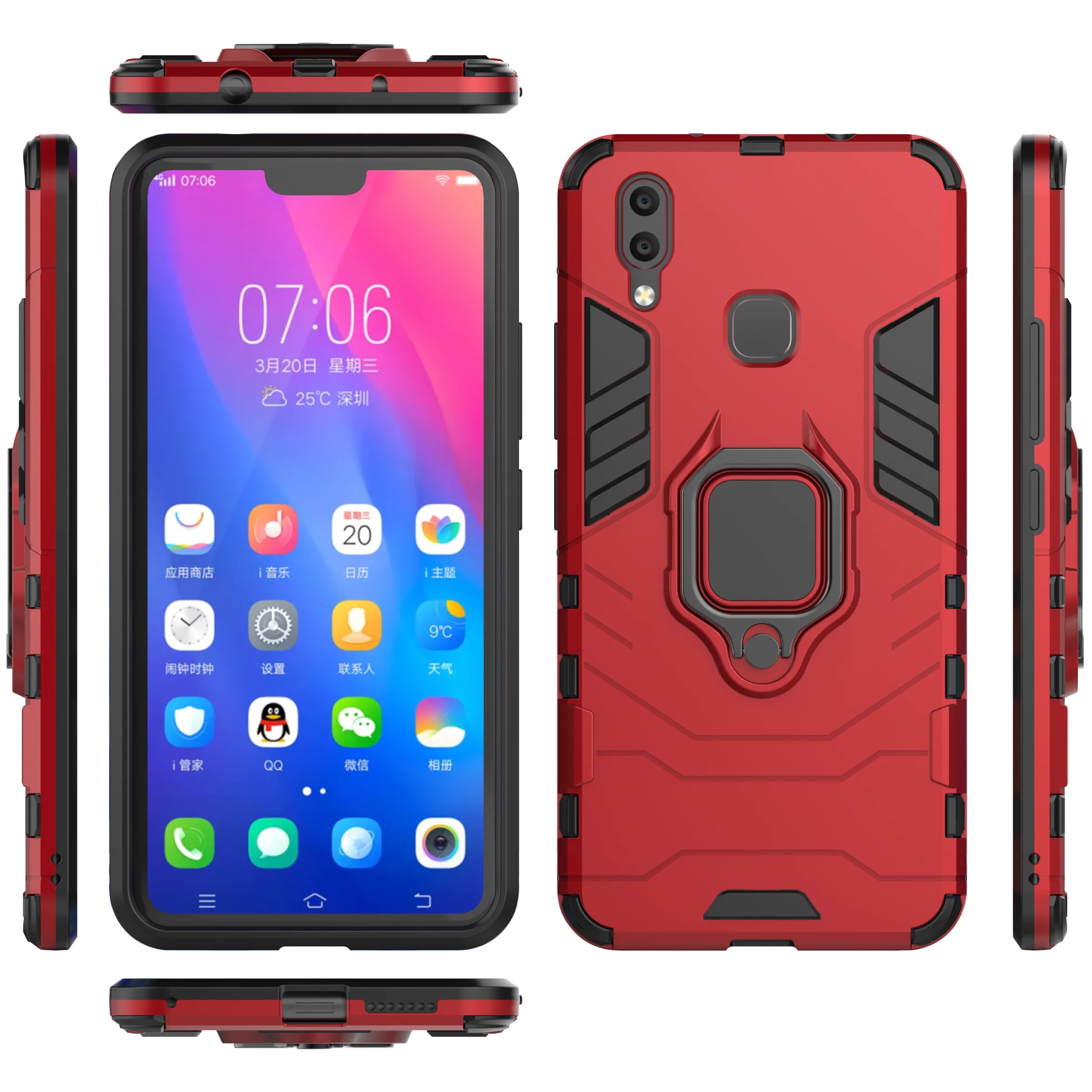 GSCASE 2 in 1 Shockproof hybrid phone case For Vivo x21pc tpu