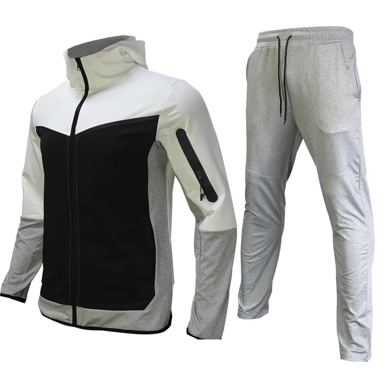 

2021 High Quality Tracksuit Jogger Set Men Zipper Hoodies Sweatsuit Set Jogging Sportswear Sets Sweatpants, Multi color optional