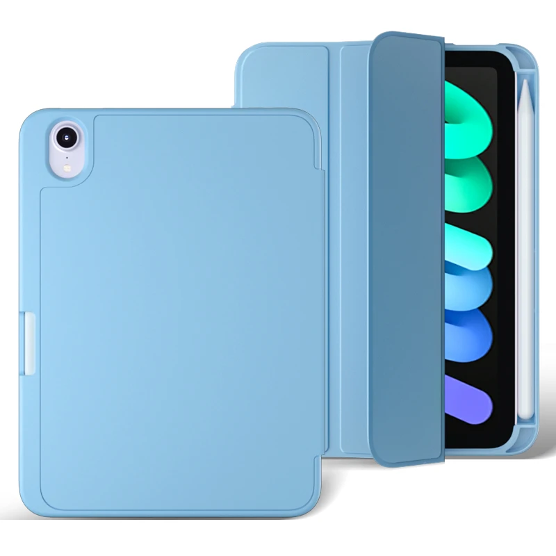 

For iPad mini 6 case 2021 Tablet Cover with pencil slot auto awake&sleep Case for iPad mini 6 2021, Multi colors