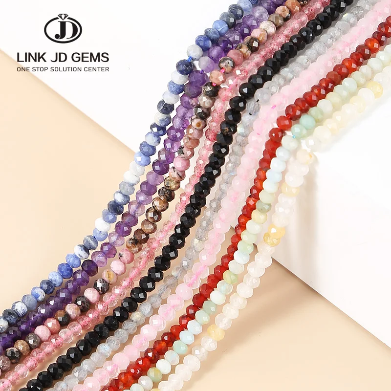 

JD 3*2mm Moonstone Abacus Spacer Beads Agate Loose Beads Diy Gems For Bracelet Necklace Ring Accessories