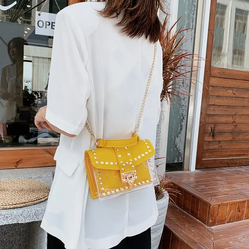 

2021 Best Seller Summer New Trends Designer Bag Fashion Pvc Transparent Jelly 2 In 1 Women Handbags