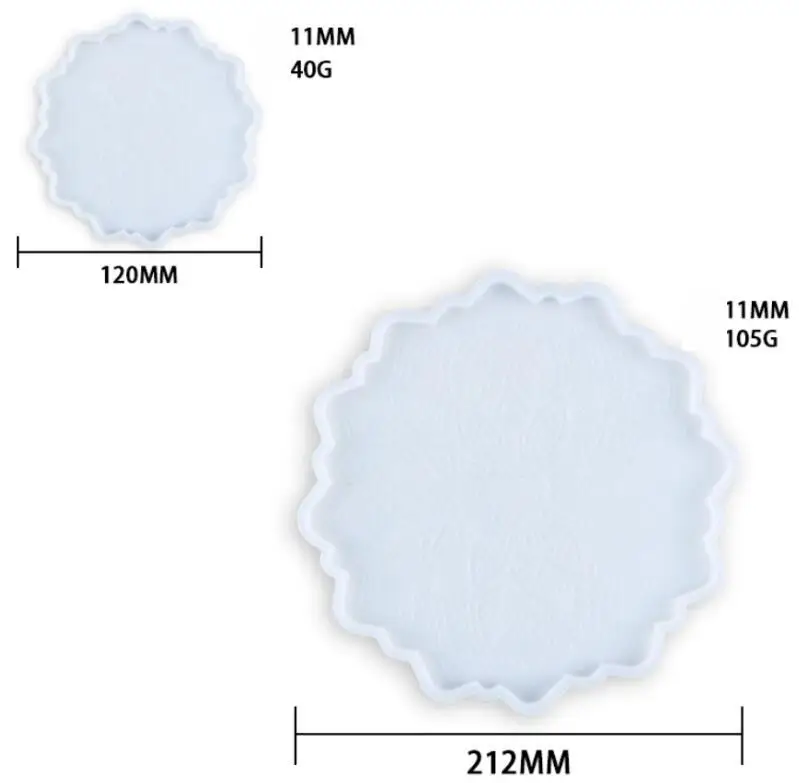 

212 mm big tray mold 120 mm small coaster Crafts Mandala Silicone Mold / Resin Mold / Concrete Mold chuhan