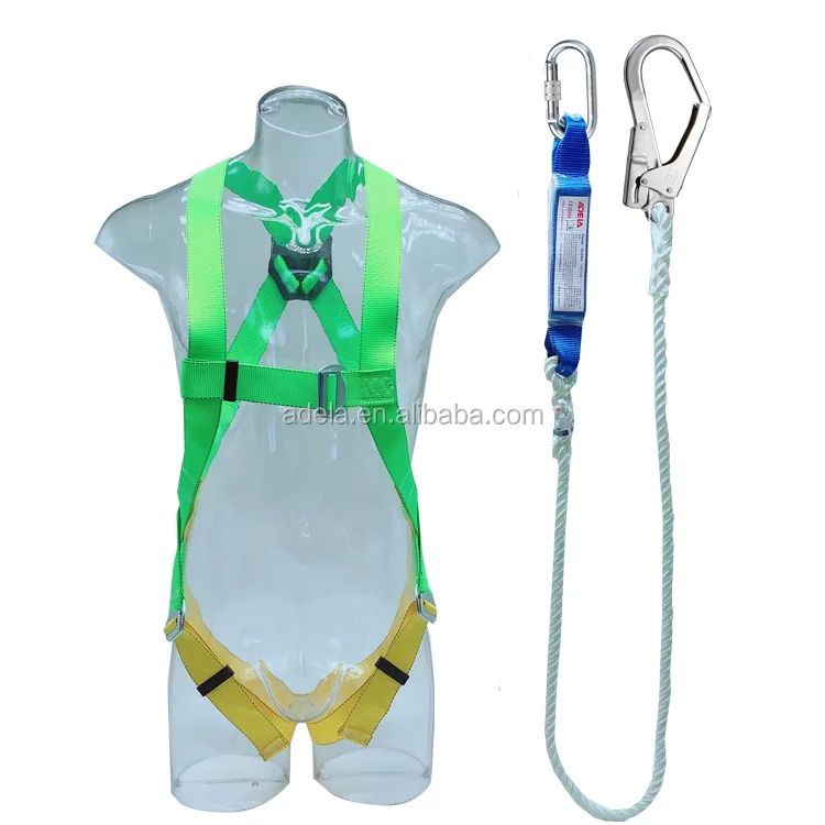 Taiwan ADELA full body safety harness belt with lanyard