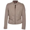 Short Women Jacket High Quality Tea Pink Leather Fashion Jacket