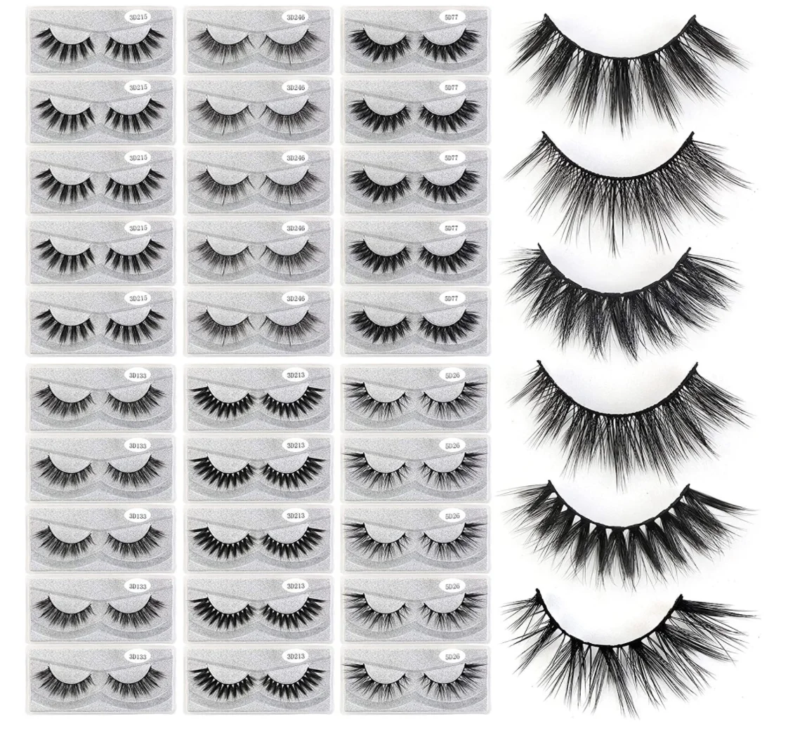 

3d Mink Eyelashes C Synthetic Hair Feather Lashes Hand Made 3d Faux Mink