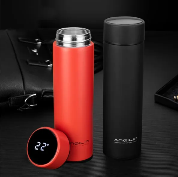 

Customize stainless steel temperature display smart thermos bottle