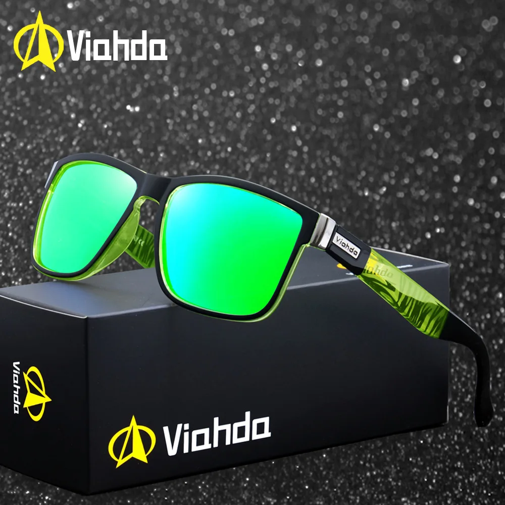 

Viahda Brand Design Polarized Sunglasses Men Driving Shades Male Sun Glasses For Men Square Mirror Summer UV400 Oculos