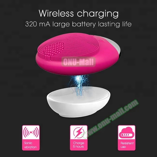 
Amazon hot one Electric Facial Cleanser Deep Cleaning Ultrasonic Silicone Brush Face Cleansing 