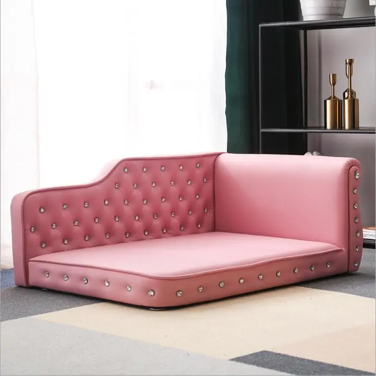 High end Luxury European selling OEM and ODM Pet supplier Leather dog sofa and bed