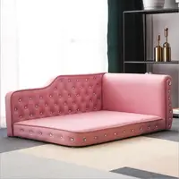 

High end Luxury European selling OEM and ODM Pet supplier Leather dog sofa and bed