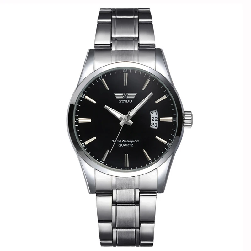 

WJ-3102 high quality with calendar SWIDU fashion popular men alloy watch