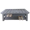 Super september amazon popular model 2 tier wooden cedar shoe rack bench
