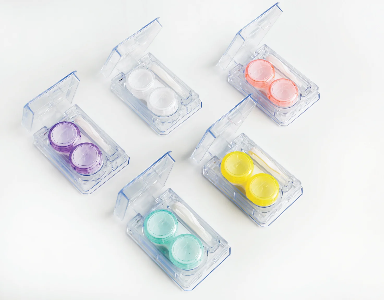

2020 contact lenses box and case pinzas lentes de contacto Custom Colorful Contact Lens Case Box