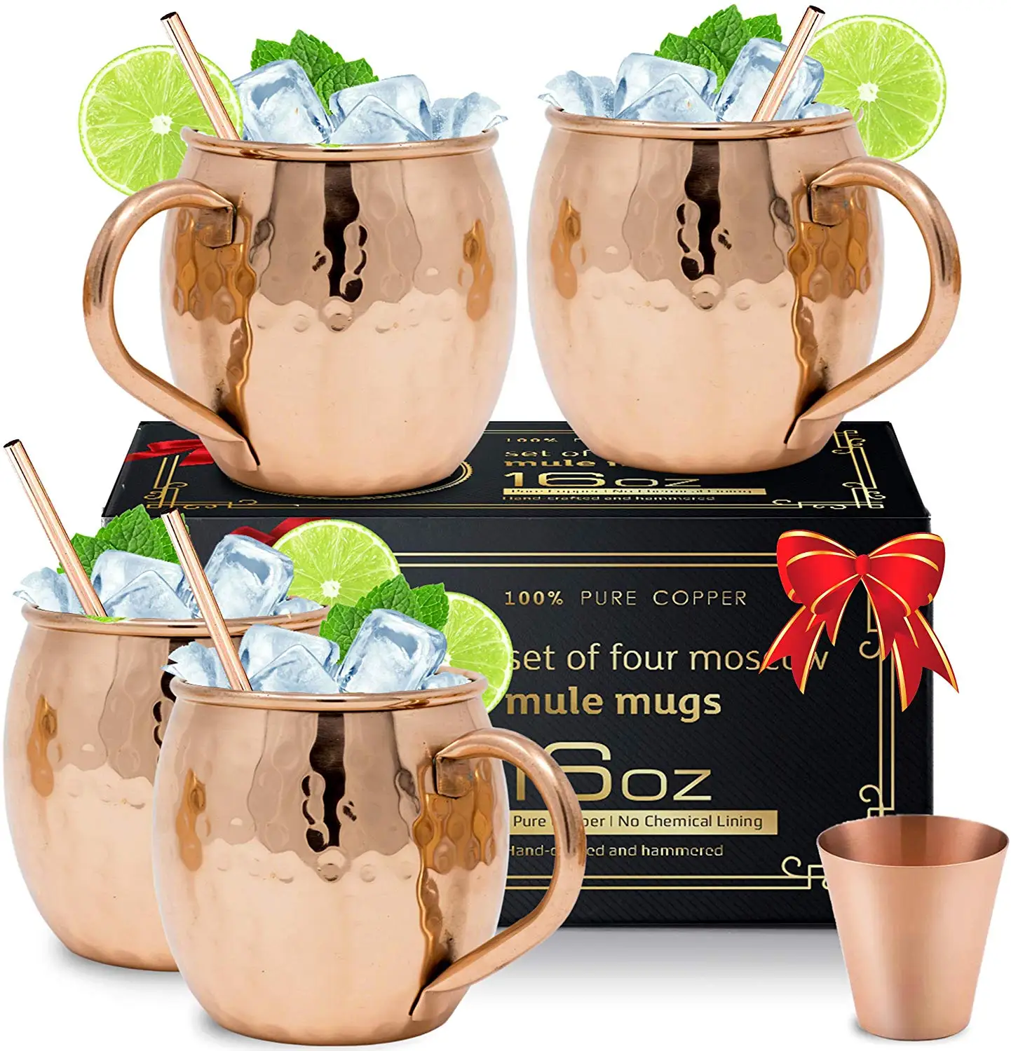 Copper Moscow Mule Mug Set Of 4 With Straw And 1 Shot In Gift Box Buy Moscow Mule Solid Copper Mugs Hammered Copper Mugs Copper Mugs Set Of 4 Product On Alibaba Com