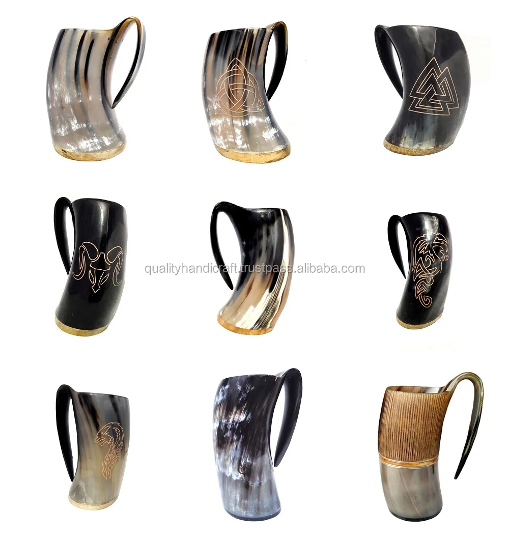 Viking Drinking Horn Mug 20 Oz Tankard For Beer Mead Medieval Inspired