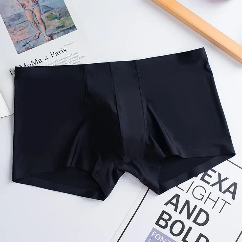 

2020 men's underwear seamless quick-drying ice silk boxer briefs