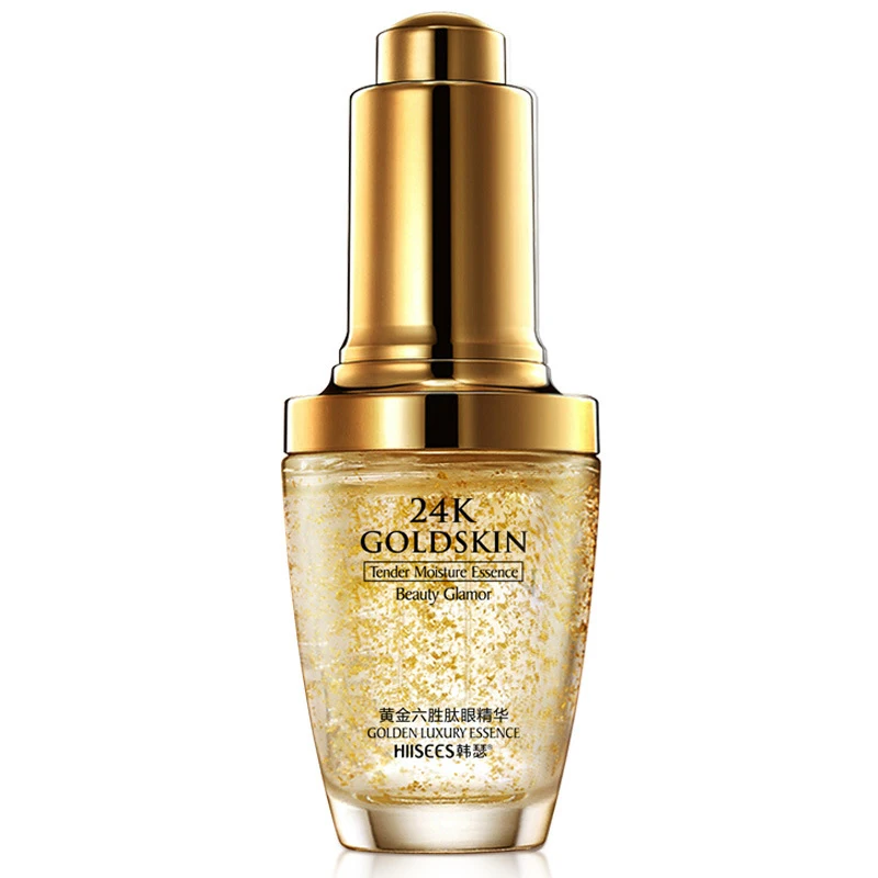 

OEM / ODM Private Label 30ml High Quality Liquid Whitening Organic Pure Ampoule Collagen 24k Gold Serum for Face, Clear