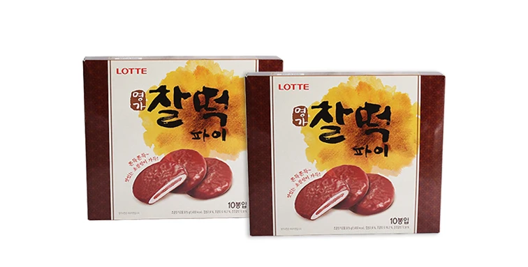 
Lotte Choco Pie 12piece 420gx8ea, Korean instant snack, soft taste sweet bread milk digestive cream choco 