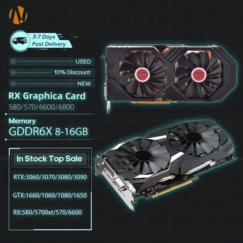 

Newo Christmas 40% off Used New RTX 3090 3080 3070 3060 ti 2060s RX 6900xt RX 6800xt 6700xt 6600 2060 1660s Used Graphics Card