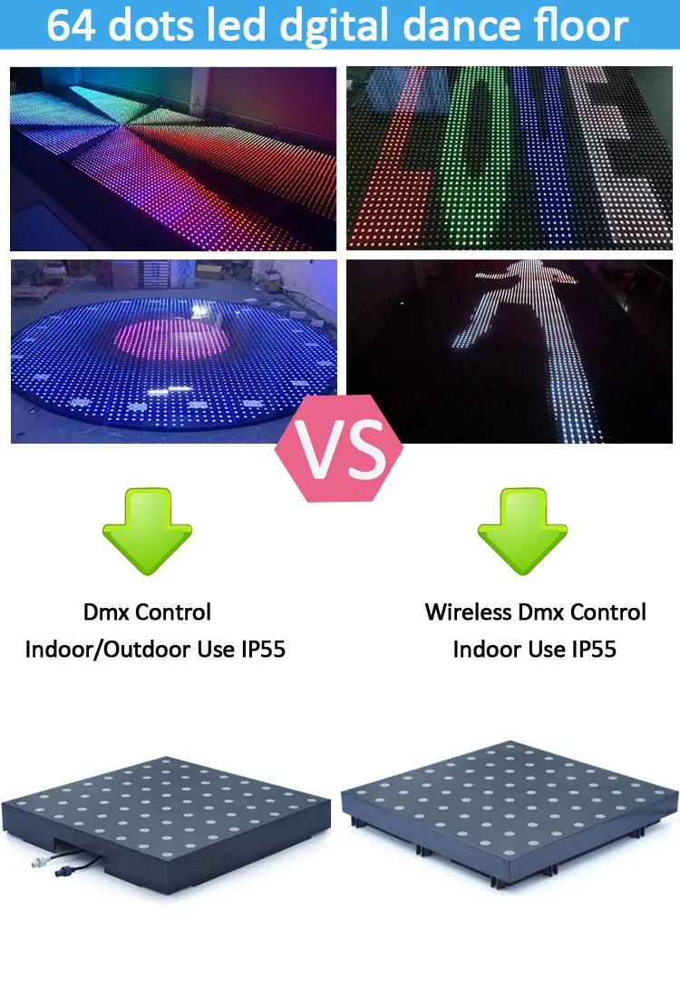 Buy led disco floor lights Wireless led dgital dance floor portable wedding floor\n\n 