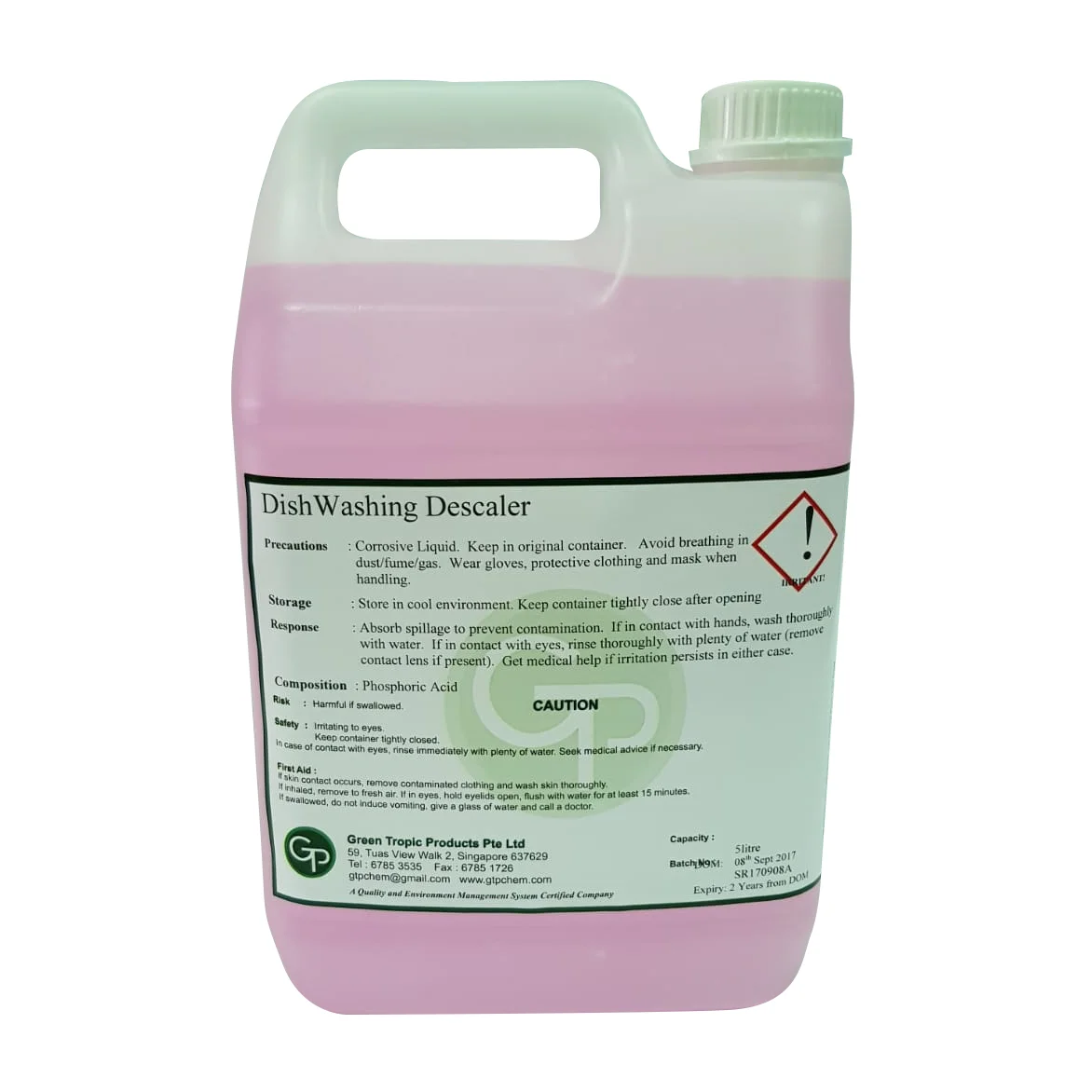 Singapore Manufacturer Gt 514 Dishwasher Descaler Liquid Good Quality