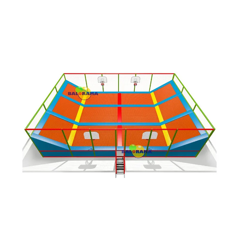 
Used trampoline park outdoor commercial for sale size 9x14 meter, super trampoline 