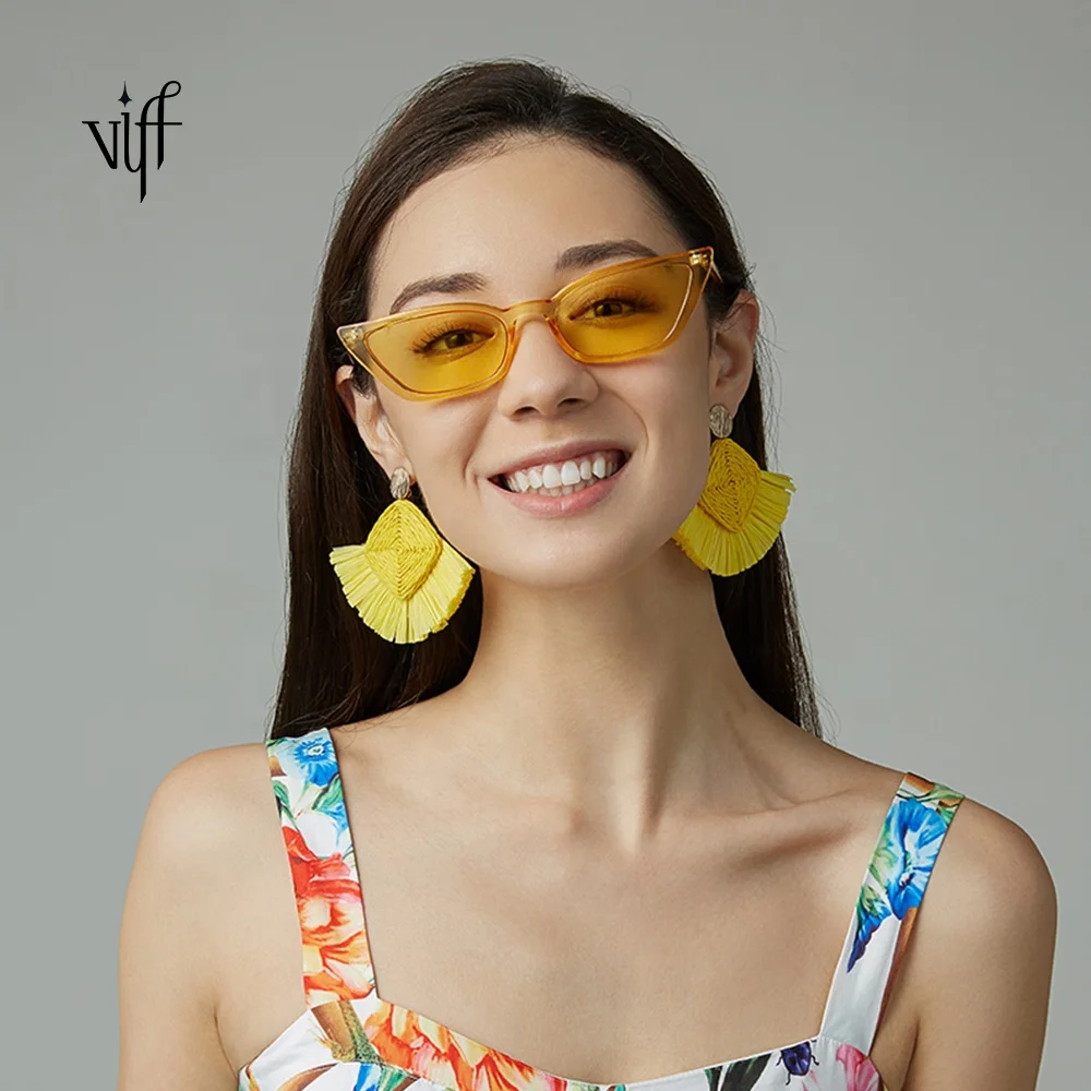 

VIFF HP18443 Women Glasses Sunglasses Plastic Frame Custom Design Wholesale Sunglasses Cat Eye