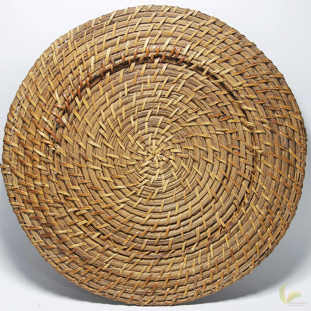 New Arrival Round Natural Straw Rattan Charger Plates Buy Rattan
