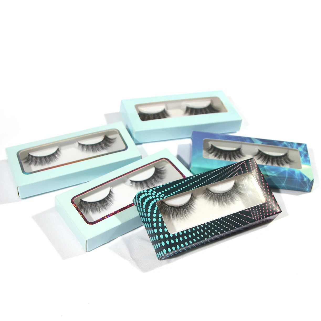 

RTS Fast Shipping 3D Faux Mink Eyelash with Paper Eyelash Packaging Box, Black