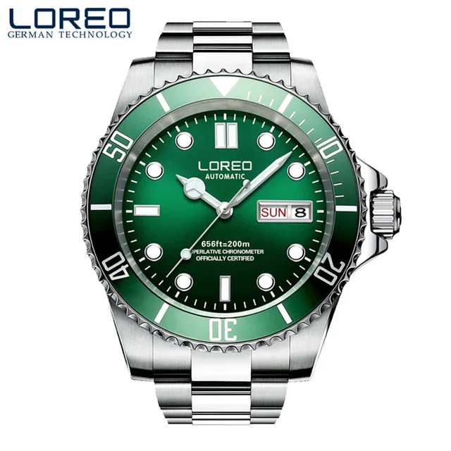 

Fashion Automatic Mechanical Luminous Men Diving Watch LOREO 9203G Mechanical Watch