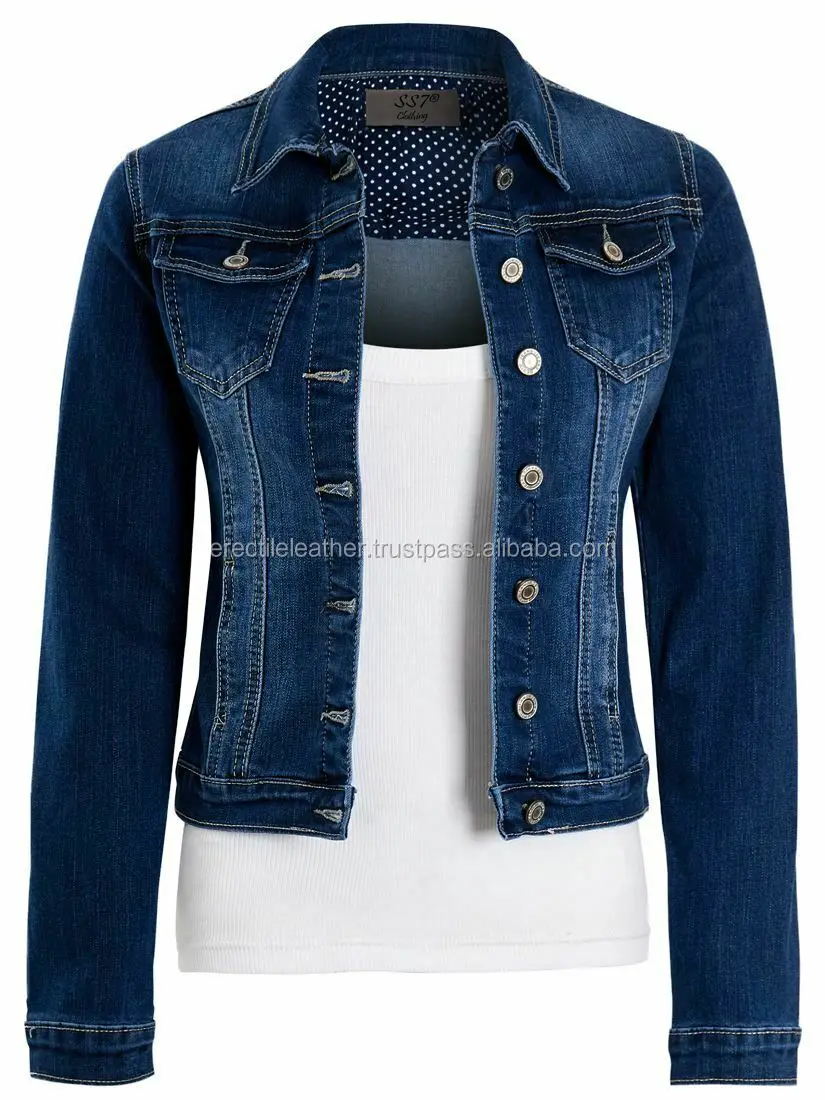 Blue Jean Denim Jackets Women Cotton Fitted Denim Racer Jackets With Pocket  Designs In Autumn Winter 2019 From Tinaguo977, $23.48