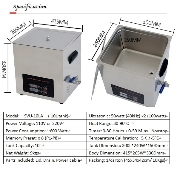 
Innovative Sous Vide cooker with Ultrasonic Even Precise temperature all the tank 2in1use as Cleaner plus 10L Sous Vide cooker 