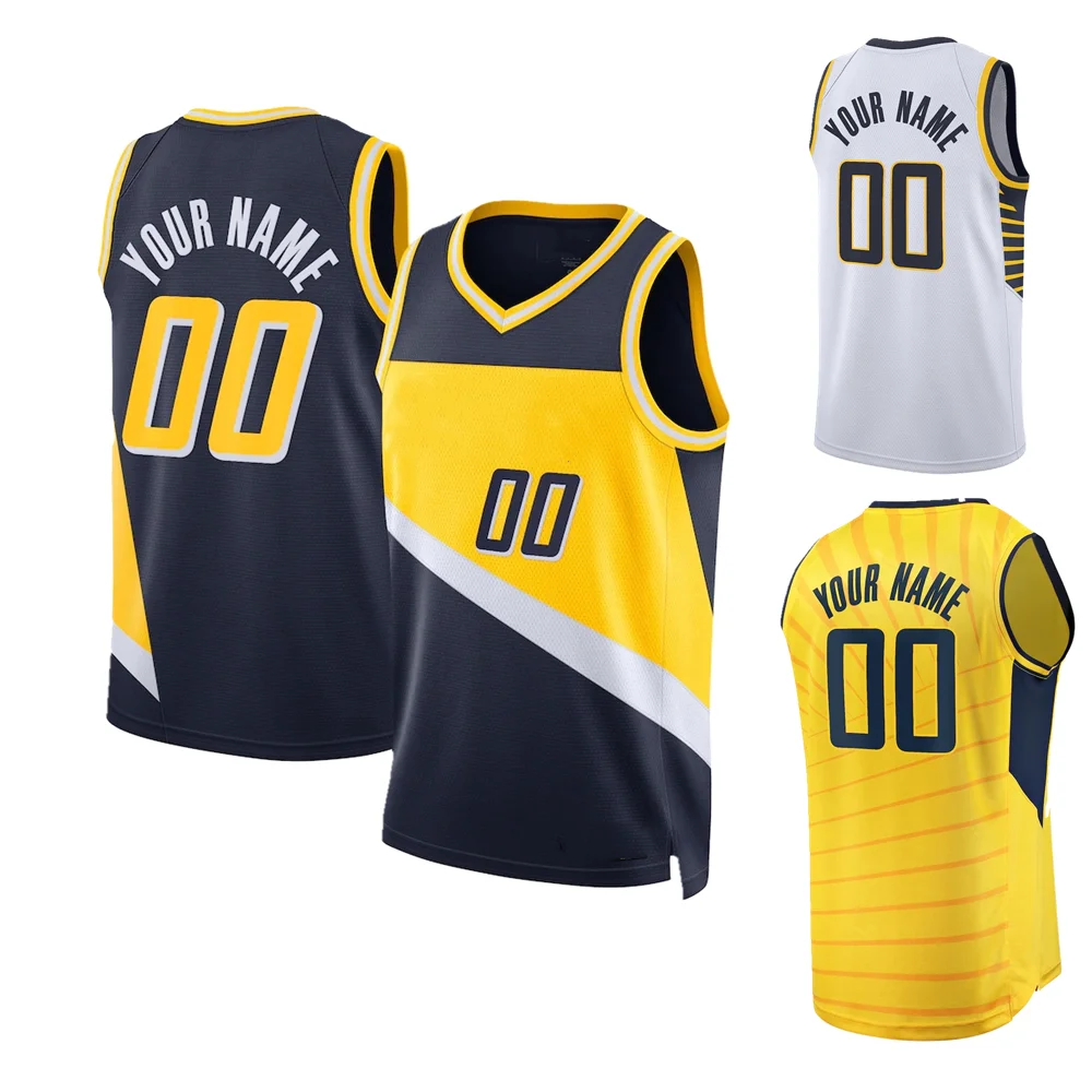

Cheap Stitched Name Number Custom Blank Indiana Basketball Jersey Black Yellow White 2021/22 For Men Youth, Custom accepted