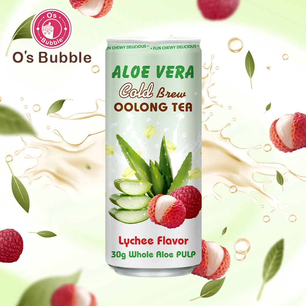 

24 Months Self Life Oolong Canned Aloe Vera With Pulp Drink