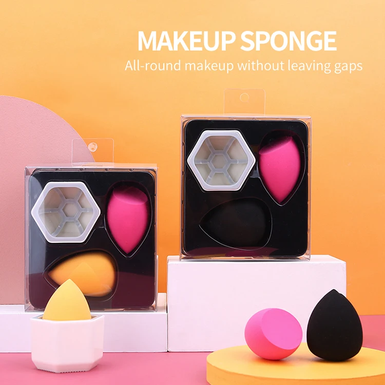 

Yousha 3pcs beauty sponge 1pc makeup sponge holder custom logo soft beauty big makeup sponge blender YF205, Pink, yellow,green makeup sponge blender