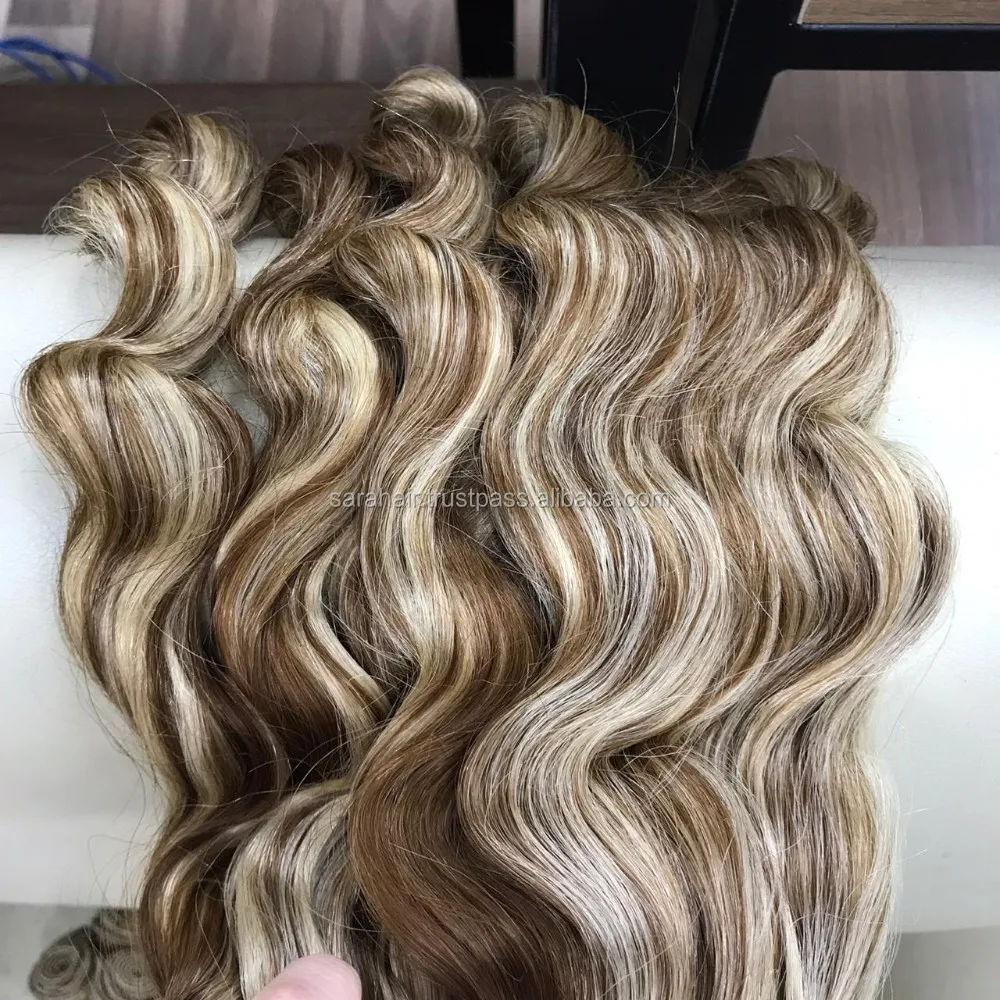 top quality piano highlight platinum blonde human hair