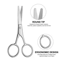 

High quality men's facial scissors stainless steel scissors beard, eyebrows, nose hair, beard scissors