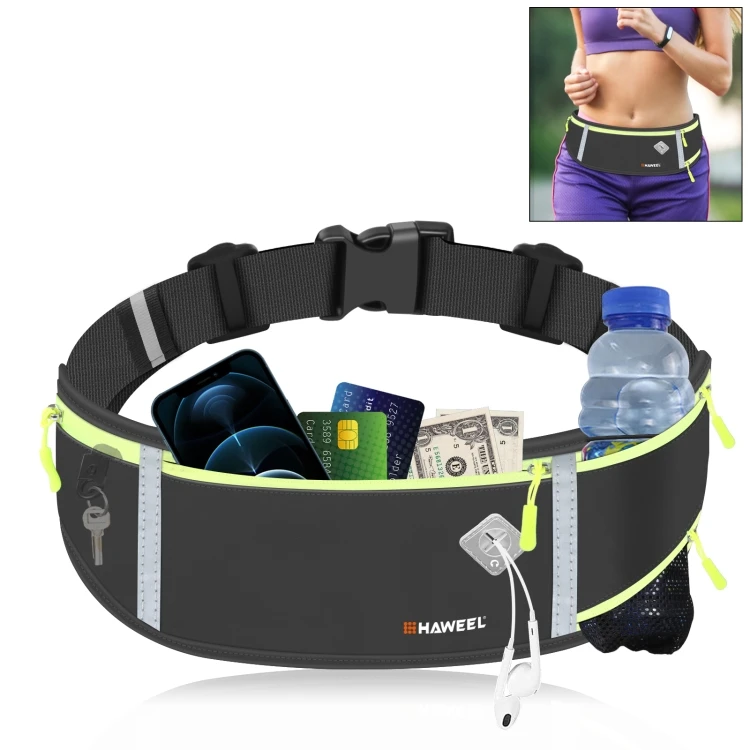 

HAWEEL Adjustable Running Belt Waist Pack Bag Sports fitness Cycling Outdoor Waterproof Waist Phone Pocket bag