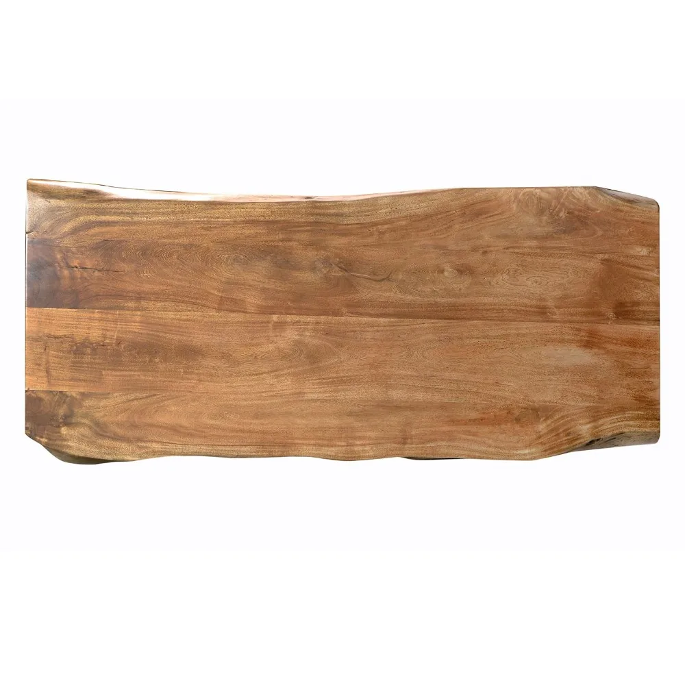 South America Natural Shape Acacia Walnut Solid Live Edge Dining Tables