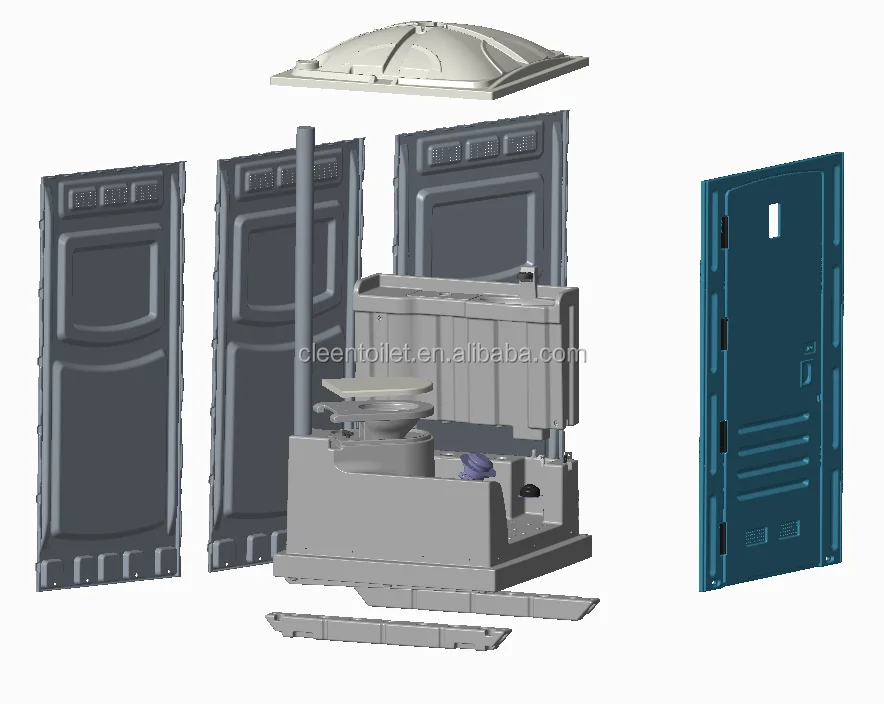 China manufacturer of durable roto-moulding squat plastic mobile portable toilet factory