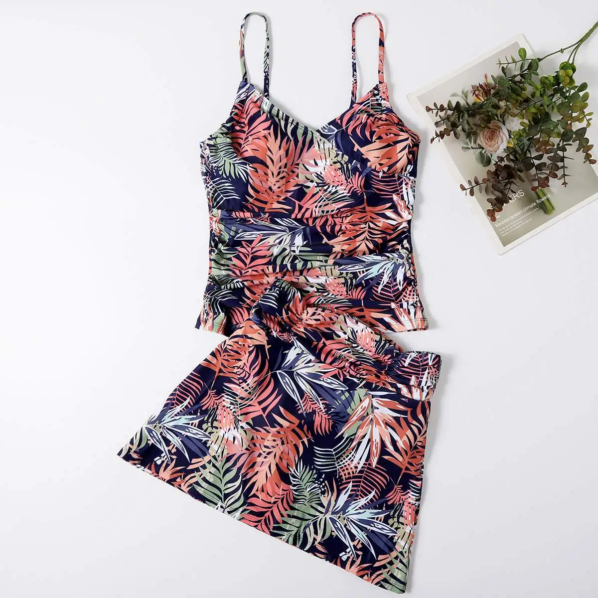 

Printed Tankini Swimsuits 2 Piece Bathing Suit for Women Swimwear