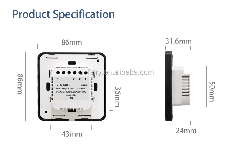 Zigbee3 0 Triac Dimmer Switch Tuya Smart No Neutral Alexa Domotique Light Wall Switch 2 Gang Electrical 220v Eu Domotica View Zigbee Dimmer Switch